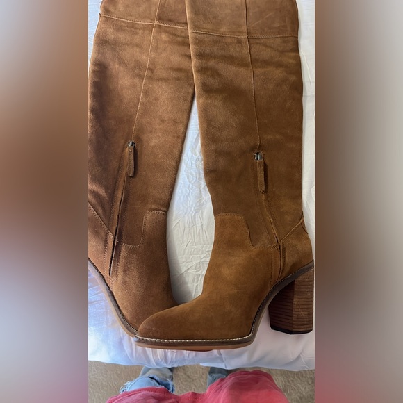 Palisade Chestnut Leather Knee High Boots - Picture 7 of 12